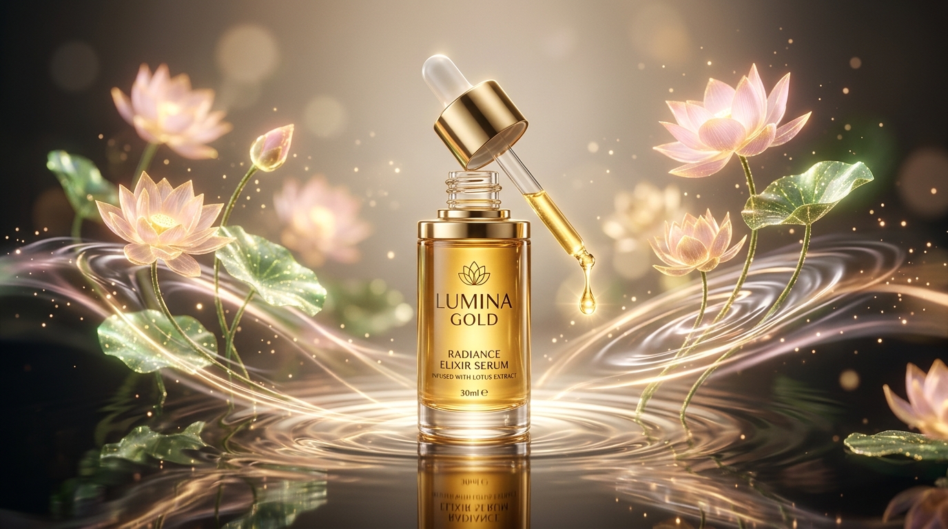 Lumina Gold Skincare Serum Ad